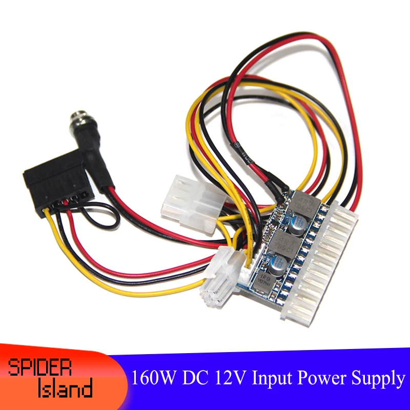 

DEBROGLIE New 160W DC/ 6Pin Female / 6P Male 12V Pico Power Supply Module for Mini ITX / Computer 160W PSU 24Pin ATX Output