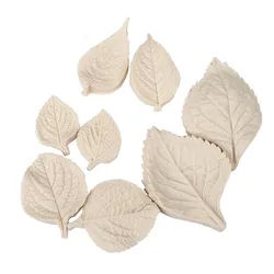 Hydrangea Mint Leaf Vein Stamp Silicone Mold Designer DIY Soft Clay Cold Porcelain Flower Press Mold Leaf Model Cold Ceramic