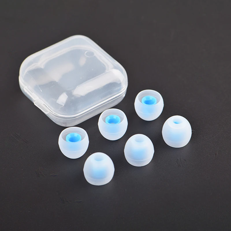 ANJIRUI 3คู่4.0มม.ซิลิโคนหูฟังหมวกหูฟัง-Liners สำหรับบาร์บีคิวคู่สี Liners เคล็ดลับ (12มม.)