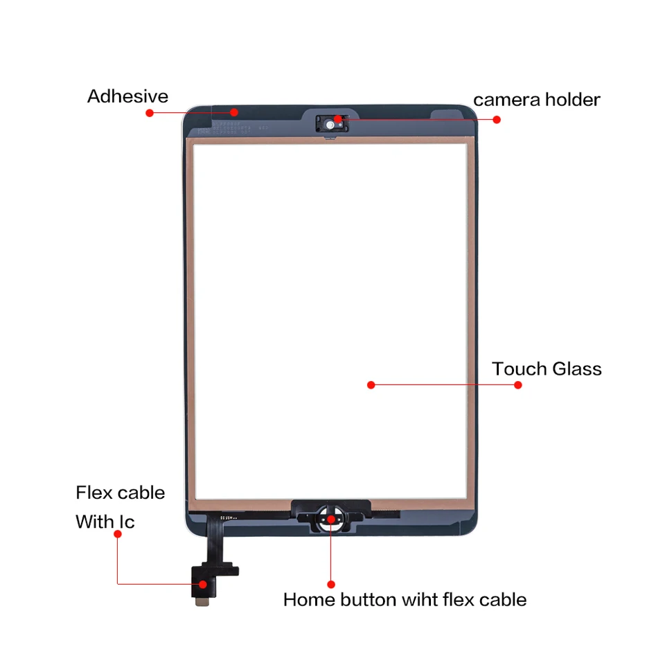iPad Mini1 mini2 A1432 A1454 A1455 A1489 A1490 タッチスクリーン