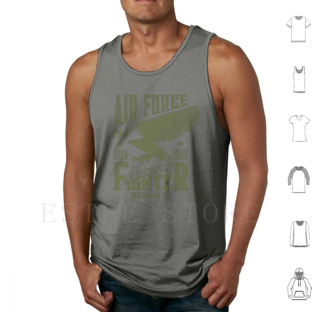 Camisetas sin mangas Air Force Heavenly Fighter (Od), chaleco de algodón Spitfire Ww2 Warthunder World Of Warplanes Flight Airplane Fighter