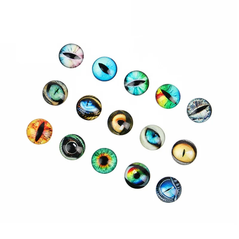 1 Pair 20 Mm Size Glass Eyes DIY Crafts Eyeballs Toys Clay Dolls Sculptures Props Masks Fursuits Fantansy Art Taxidermy Flatback