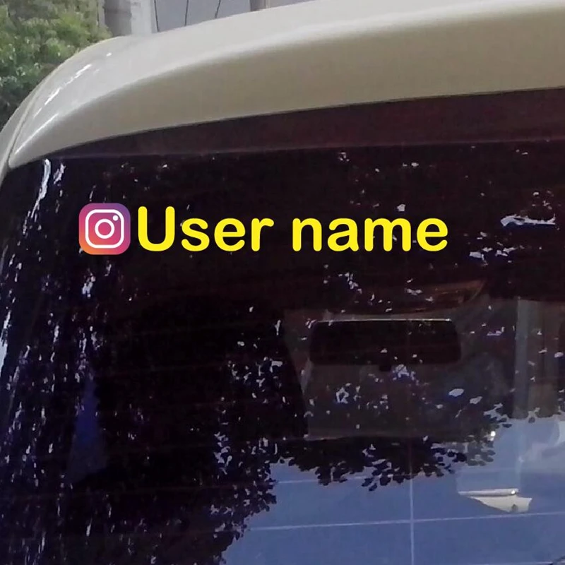 Personalized Custom Text For Instagram Username Waterproof Car and Motorcycle Stickers Decals