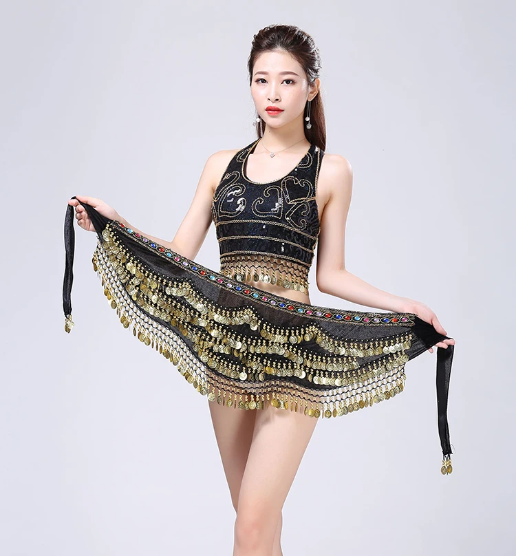 동양 인도 댄스 의류 여성용 성인 밸리 댄스 의상 무대 공연 댄스웨어 9 색