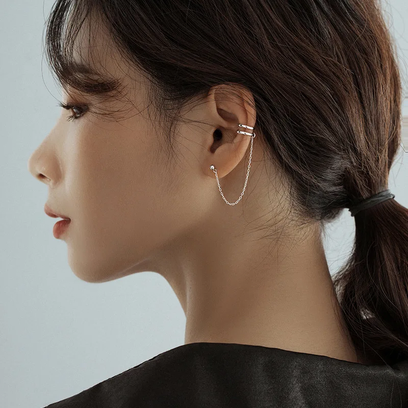 Minimalist Ball & Tassel Drop Earrings - S925 Sterling Silver, Hypoallergenic, 20mm Dangle, Punk Fashion Jewelry