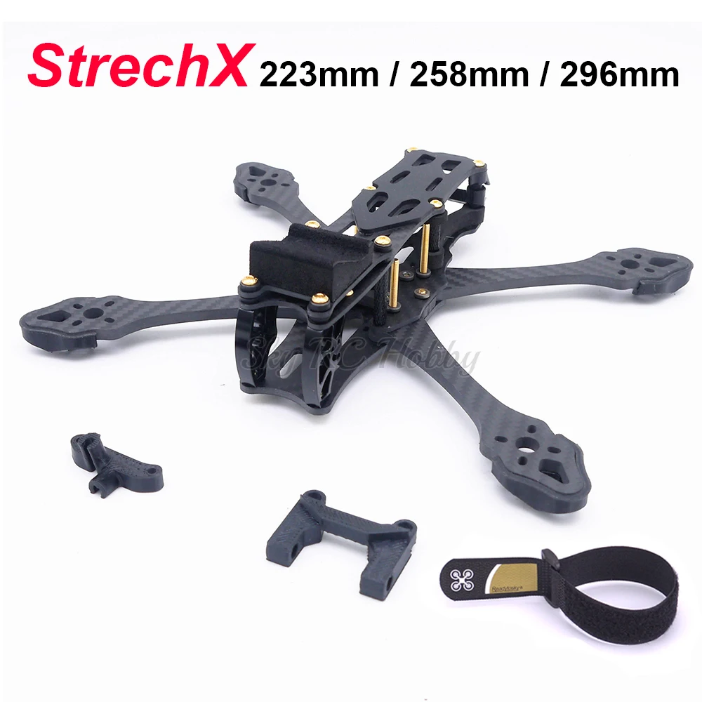 StrechX 5 cali 223mm / 6 cali 258mm / 7 cali 296mm FPV rama z włókna węglowego Quadcopter Kit dla 2205 2306 silnik 20x20m 30.5x30.5mm FC