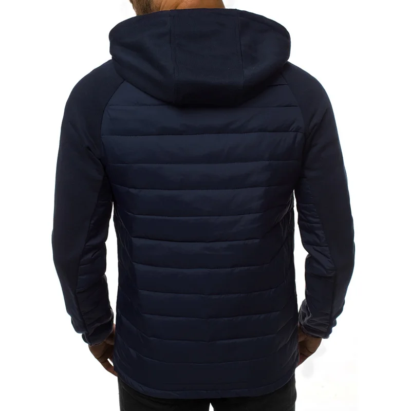 105Automne Nouvelle Veste À Capuche Hommes Casual Slim Patchwork Fermeture Éclair Cardigan Manteau Hommes M-4XL À Manches sulfHommes Vestes Respzed