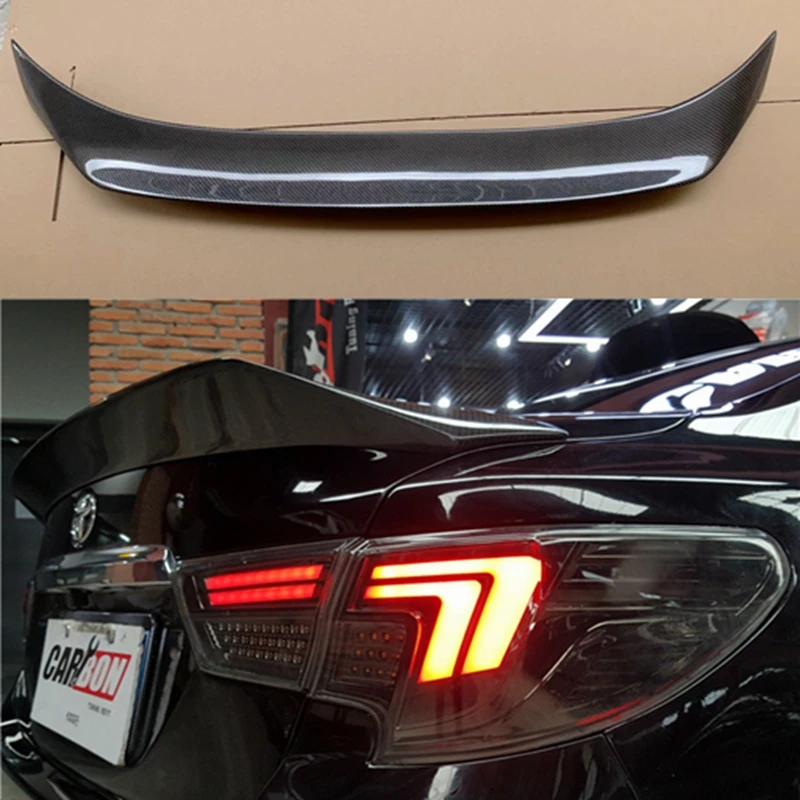 for Toyota Mark X REIZ spoiler 2010 11 12 13 14 15 16 17 year glossy carbon fiber / FRP  rear wing K style Accessories