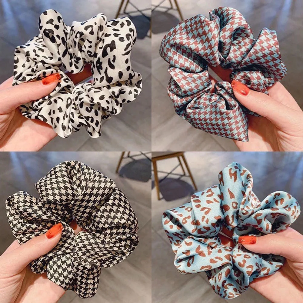 1Pcs Leopard Women Hair Accessories Ladies Hair Tie Lady Scrunchies Ponytail Hair Female Girl Holder Rope