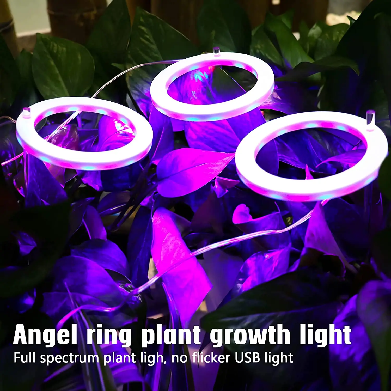 Angel Ring Plant Grow Light 5V USB Phytolamp For Plants Led Full Spectrum Lamp For Indoor Flower Greenhouse Seedling Home Flower