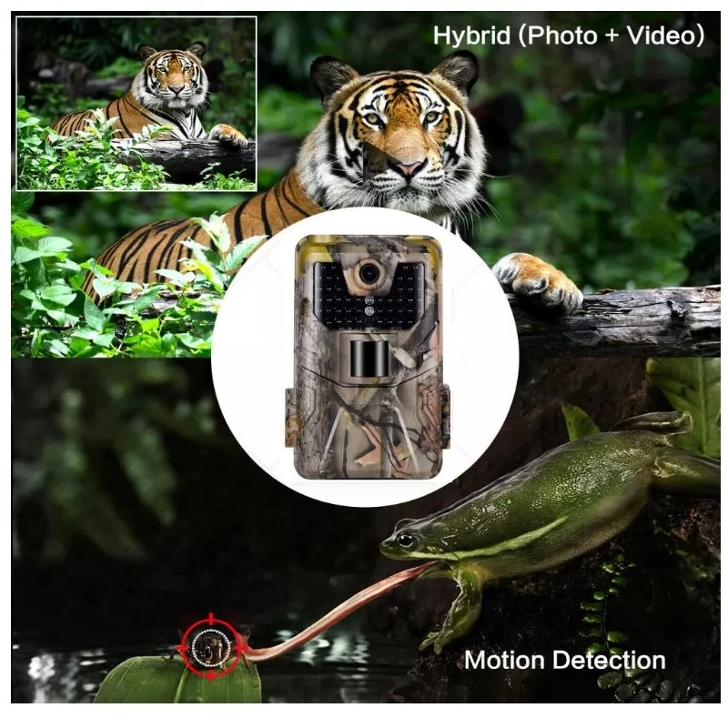 Cámara de vigilancia con visión nocturna infrarroja, cámara de vigilancia con seguimiento de Vida Silvestre, trampas fotográficas, 36MP, 4K, cámara