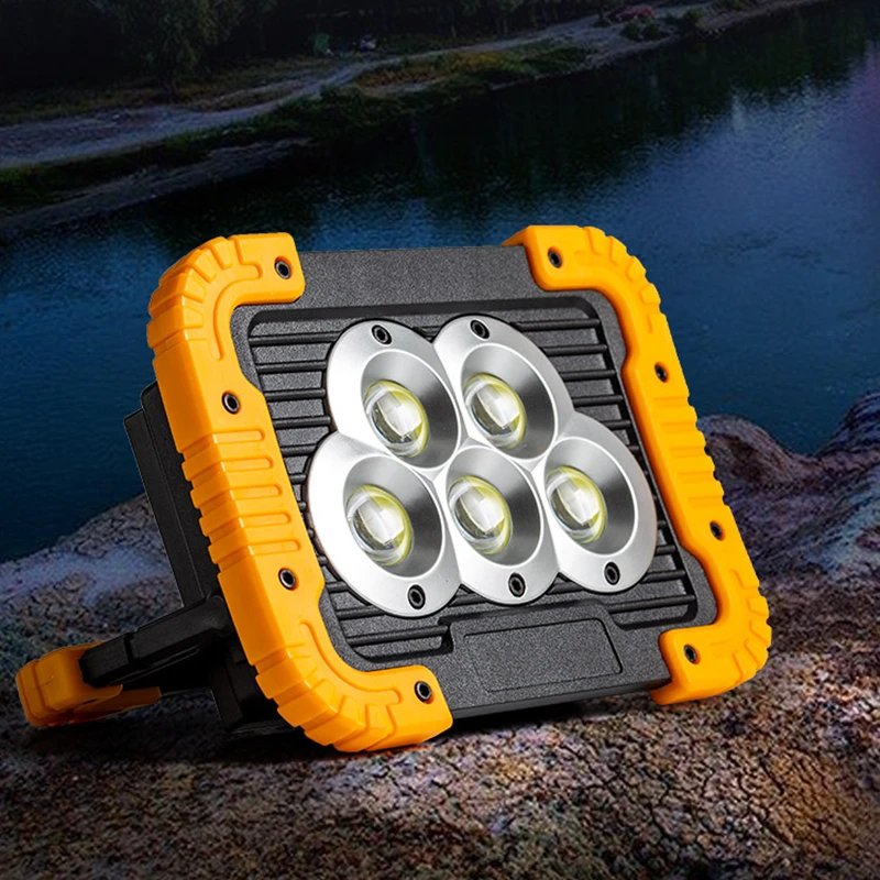 50w Portable Flashlight Torch USB Rechargeable LED Work Light COB Lanterna Hanging Solar lamp For Outdoor Camping