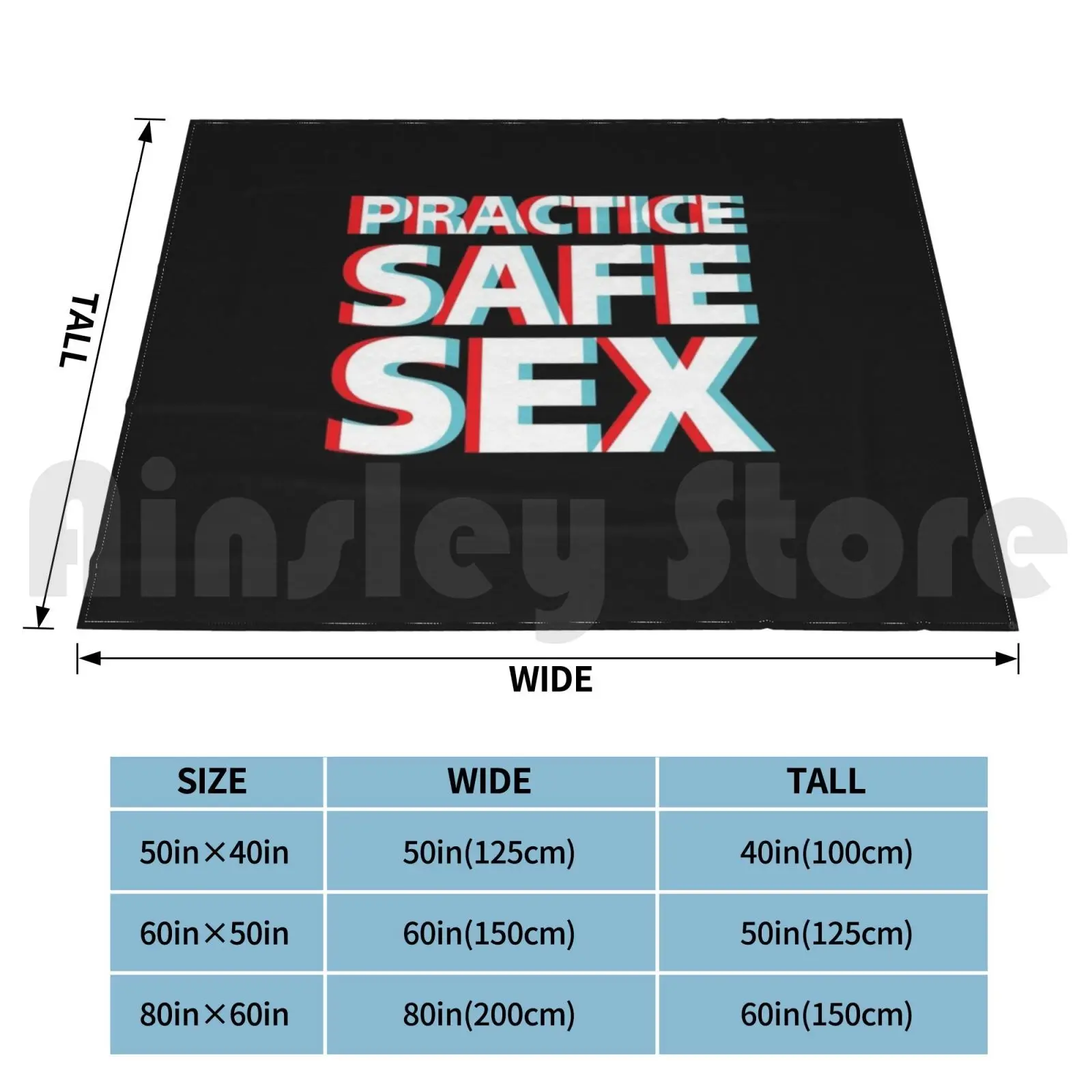Practice Safe Sex Blanket Fashion Custom Practice Safe Sex Practice Safe Sex Virginity Rocks Typography Text Quote