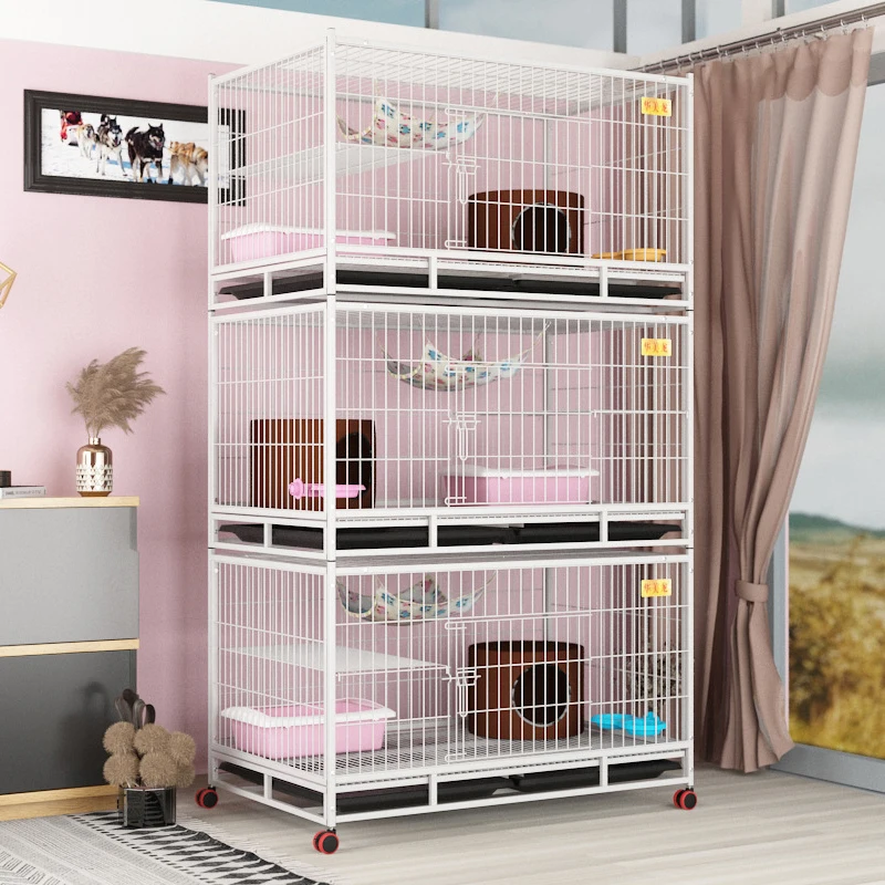 Cat Cage Cat Breeding Cage Three-tier Cat Cabinet Dog Breeding Cage Cat Cottage Dog Cottage Breeding Cage Home