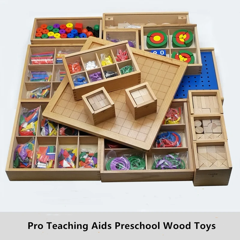 Pro Montessori สอน Aids ไม้ของเล่นเด็กบล็อกบ้านเกม Preshool อนุบาลการศึกษาสำหรับเด็กการเรียนรู้