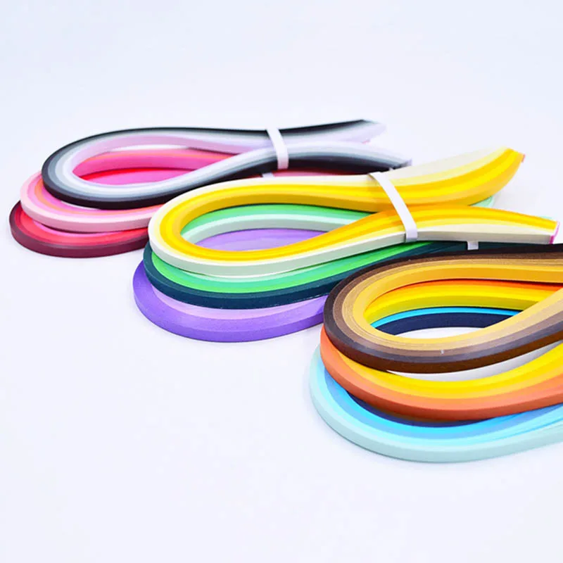 100 Stripe Quilling Paper Mixed Color 3/5mm Width Origami DIY Decoration Pressure Relief Gift Gradient Color Craft Paper