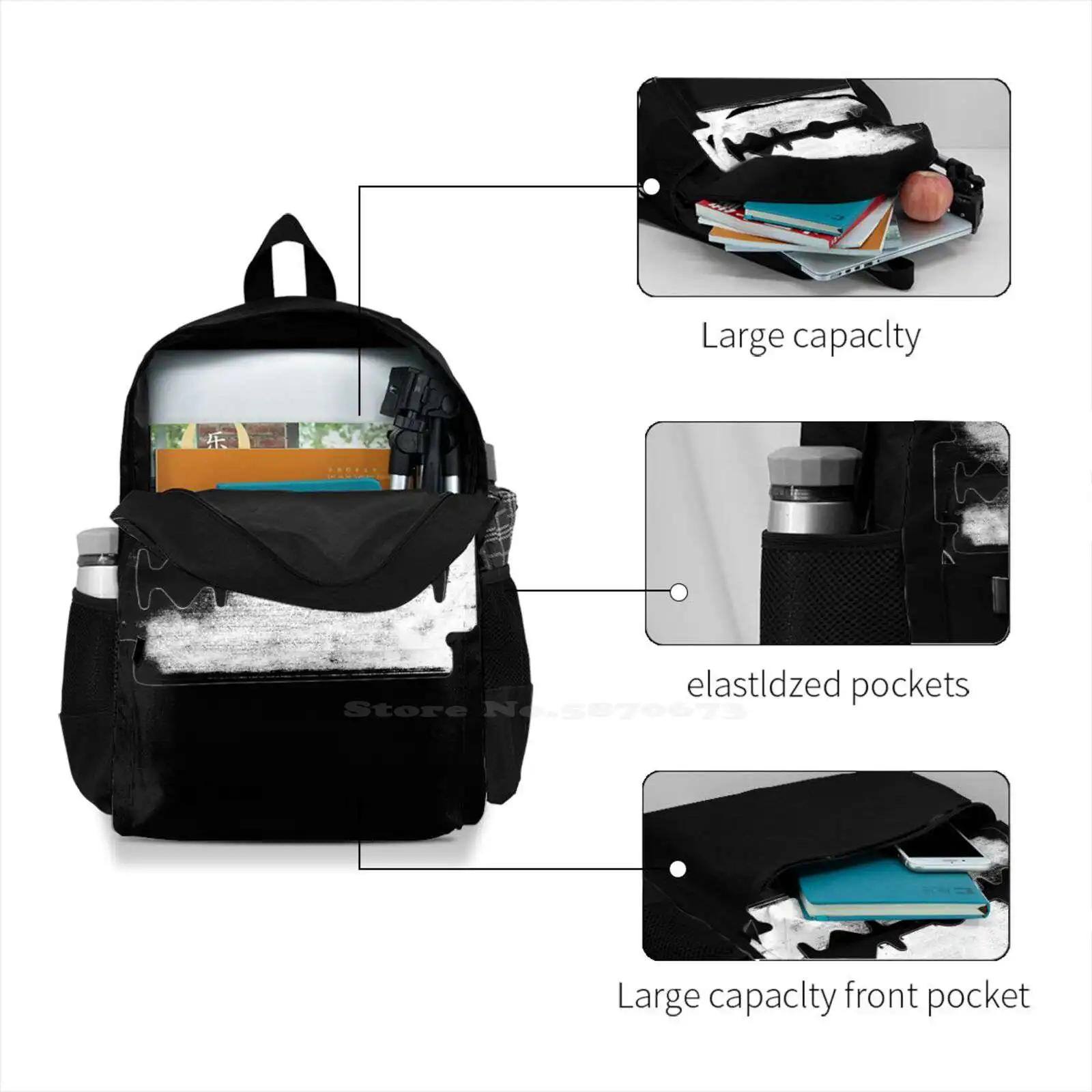 Blade Teen College Student Backpack Pattern Design Bags Blade Punk Funny Satire