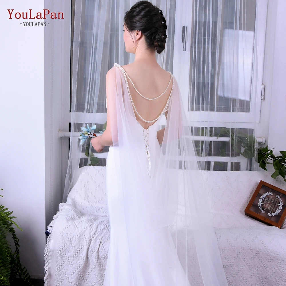 Youlapan G33 Hochzeit Cape Braut Schal einfache Braut Schal einfache Kirche Hochzeit Schwanz lange weiche Garn Umhang DIY Achsel zucken