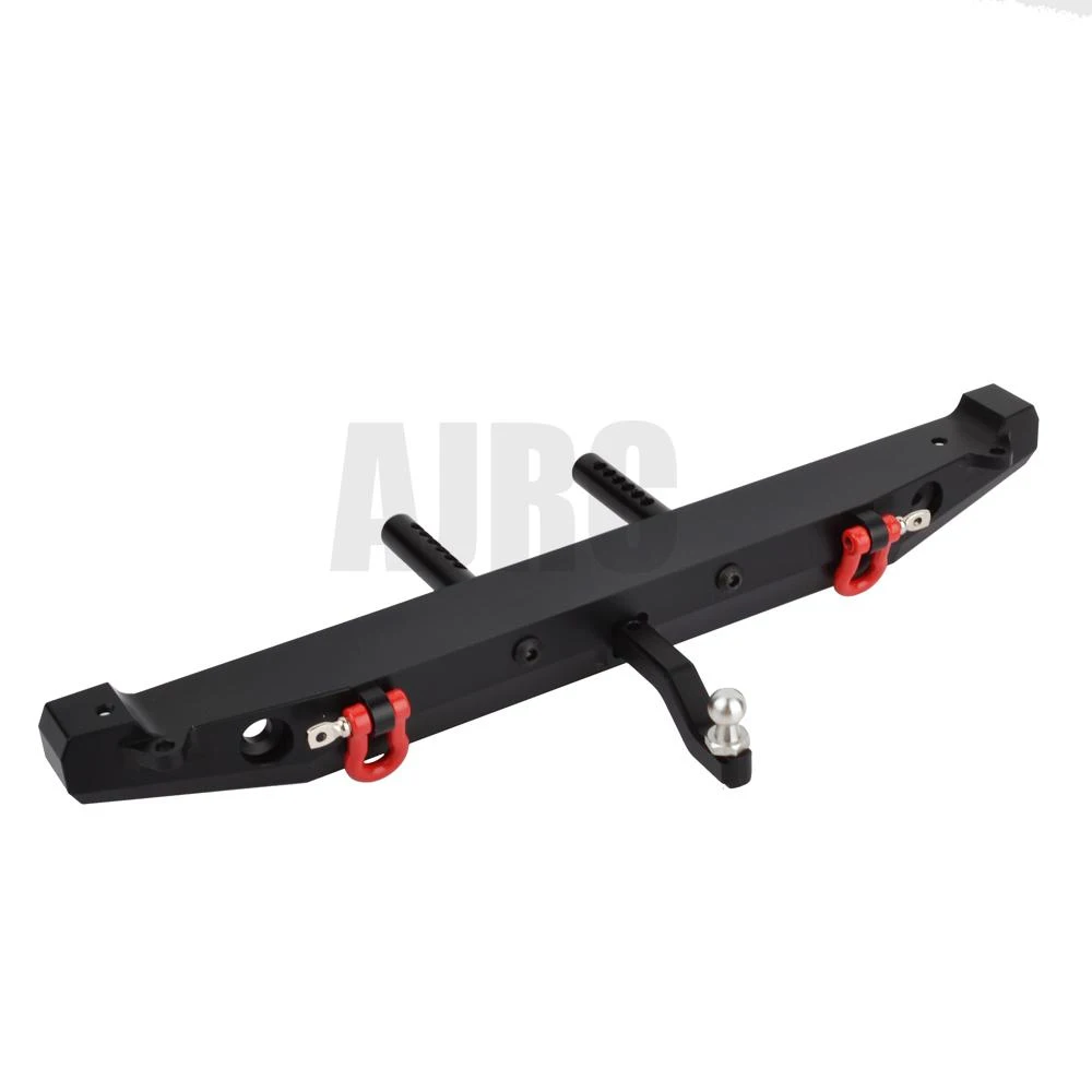 Trx-4 Aluminum Alloy Rear Bumper With Trailer Hitch Upgrade Parts For 1/10 Rc Crawler Car Trax Trx4 Defender Bronco