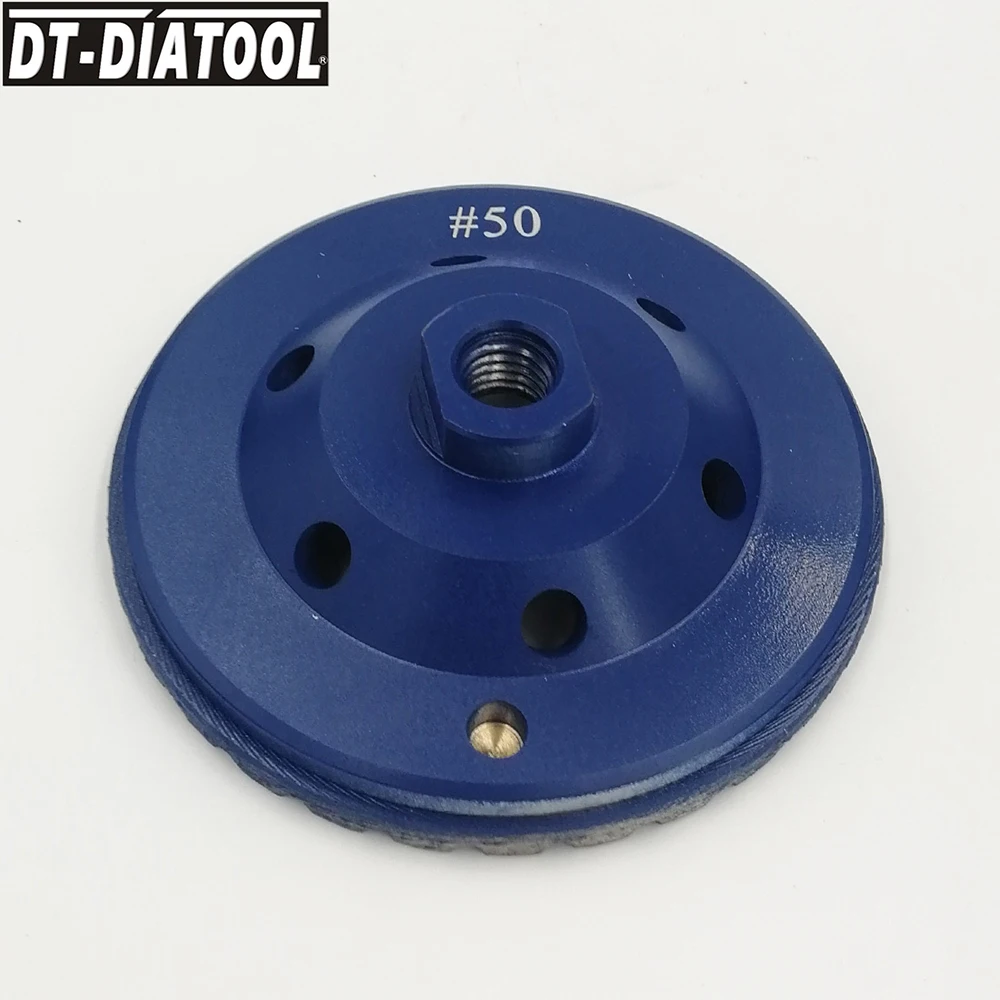 Шлифовальный круг DT-DIATOOL, алмазный диск на алюминиевой основе с резьбой 5/8-11, диаметр 4 или 5 дюймов, мрамор, гранит, 1 шт.