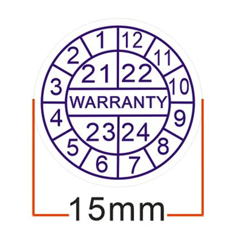 500pcs/lot Warranty sealing label crispness sticker void if damaged, with 23-26 years and months Free shipping