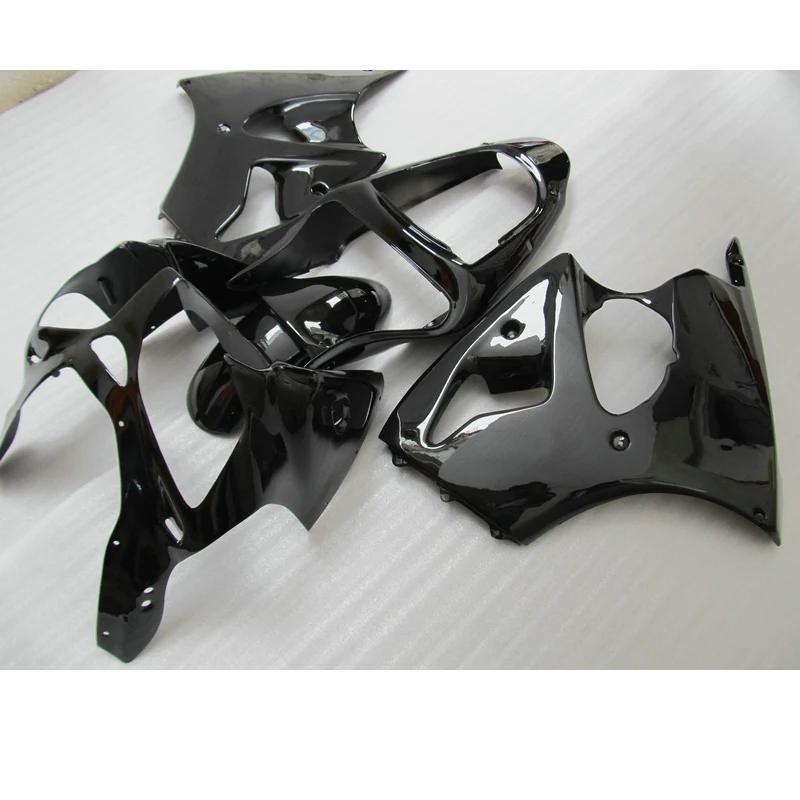 

Superb Quality Injection Motorcycle parts for Kawasaki Ninja ZX6R fairing kit 2000 2001 2002 glossy black set zx6r 00 01 02 WA43