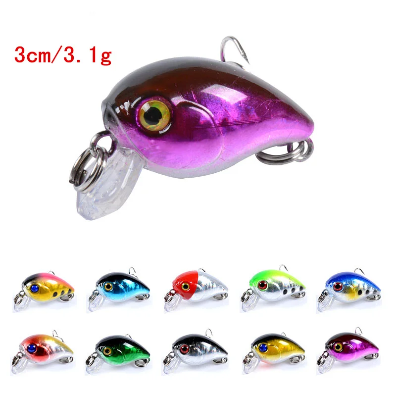 

ABS Plastic Lures Mini Crank 4.7cm/3.1g Painted environment Resistant Bionic Lures Low temperature resistance Fishing Baits