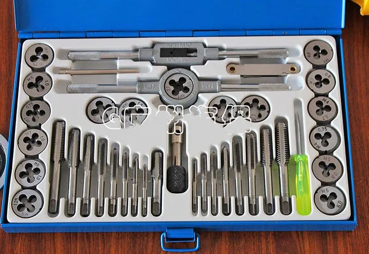 

40PC of M3-M12 manual tap and die set