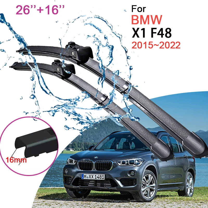 

Car Front Windshield Wiper Blades for BMW X1 F48 2015~2022 2016 2017 2018 2019 Model Frameless Rubber Snow Scraping Accessories