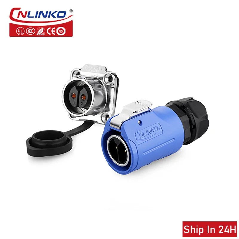 

Cnlinko LP20 2pin 20A 500V Aviation IP67 Waterproof Connector Male Female Plug Socket for Solar LED Lights Automotive Medical