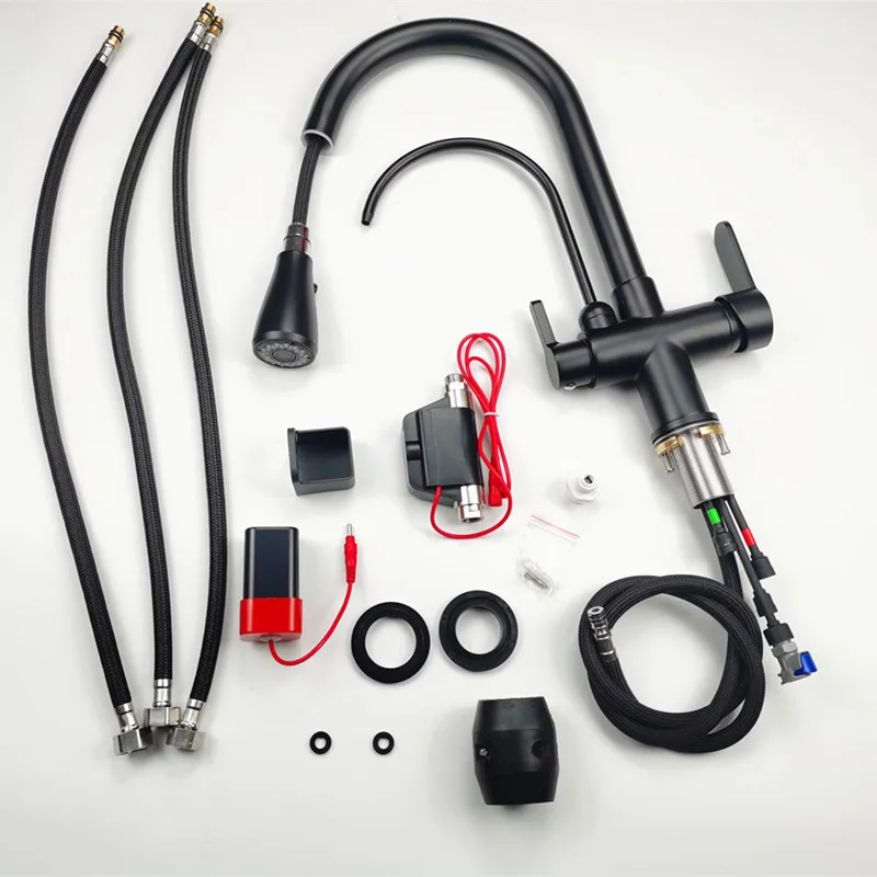 Matte Black Pull Out Kitchen Mixer Tap Smart Touch Kitchen Faucets Quality Brass Healthy Sensor Touch Filter Kitchen Faucets Tap