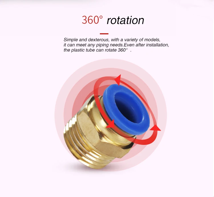 10 個エア空気圧 10 ミリメートル 12 6 8 4 ミリメートルホースチューブ 1/4 "bsp 1/2" 1/8 "3/8" おねじエアー管コネクタクイックカップリング真鍮
