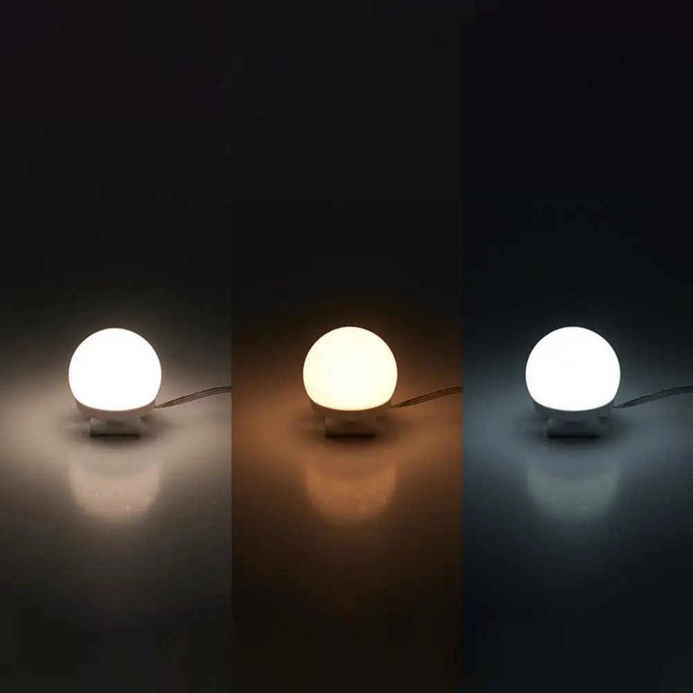 Lampadine a specchio per trucco a LED 1 Set trucco autoadesivo luce uniforme ABS 9 livelli luminosità lampada di riempimento fai-da-te per la casa