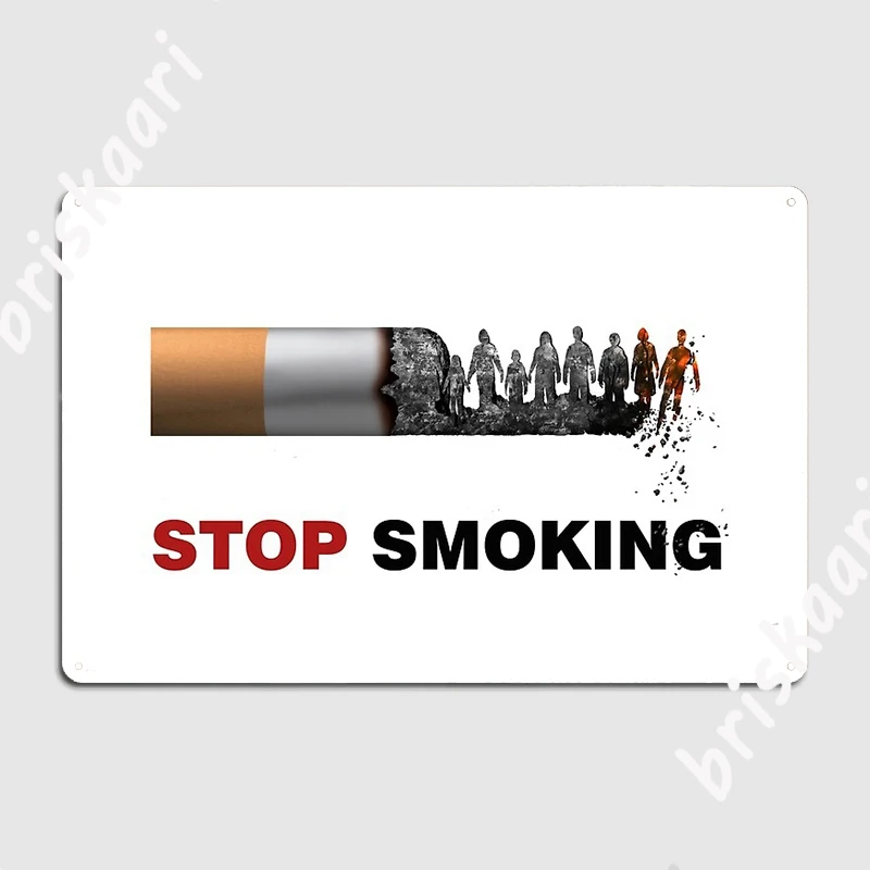 Smoking Stop Smoking No Smoking Cancer Death No Smoking Day Metal Sign Retro Garage Decoration Wall Tin sign Posters