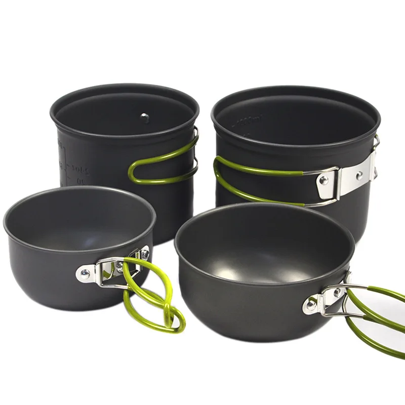 Outdoor Set Pot Cookware Professional Outdoor Non Stick Camping Pot Portable Stove Combination