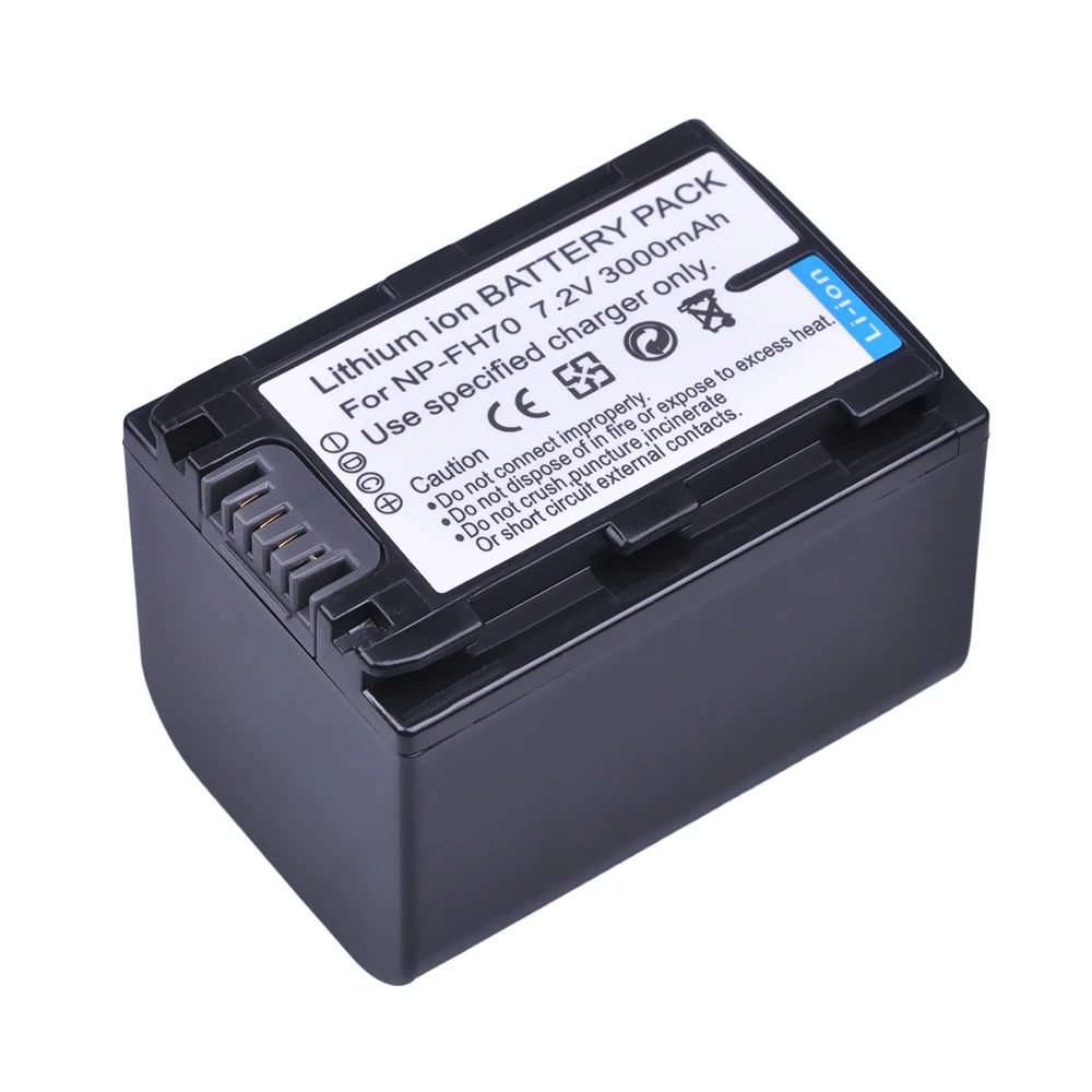 3000mAh NP-FH70 Battery for Sony NP-FH100 FH60 FH70 NP-FH90 and Sony DCR-DVD650 DCR-HC20 DCR-HC21 DCR-HC48 DCR-HC62 DCR-SR42