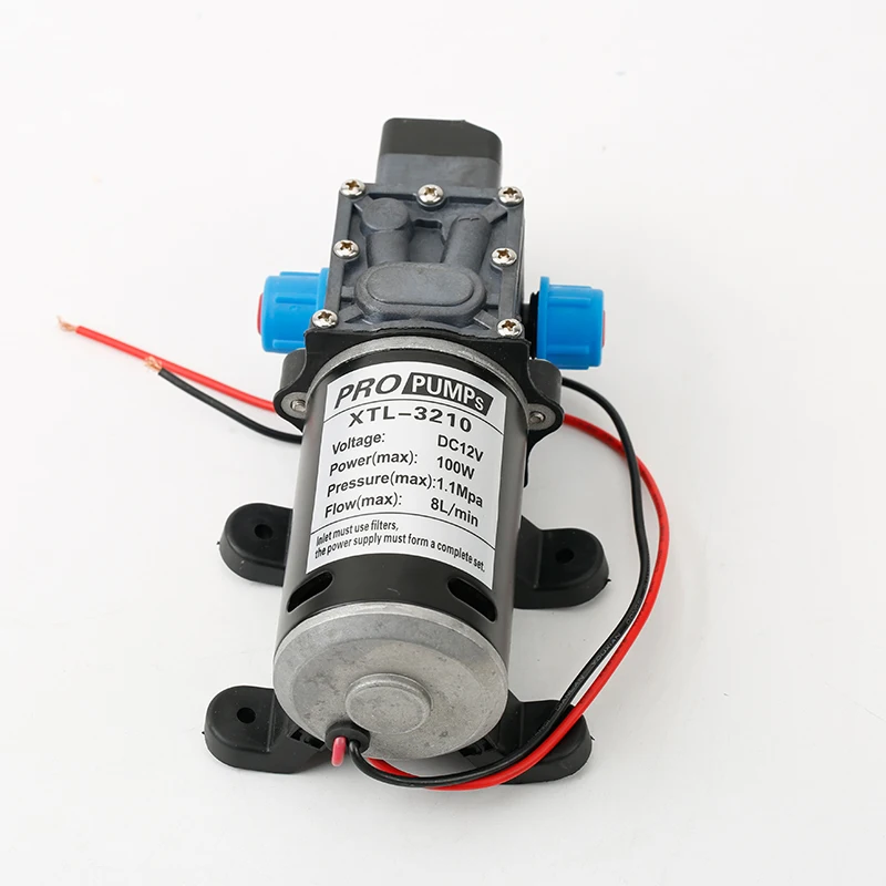 8L DC12V 100 W Brush Water Pump Micro Electric Diaphragm Pump for Agriculture Drone XTL 3210