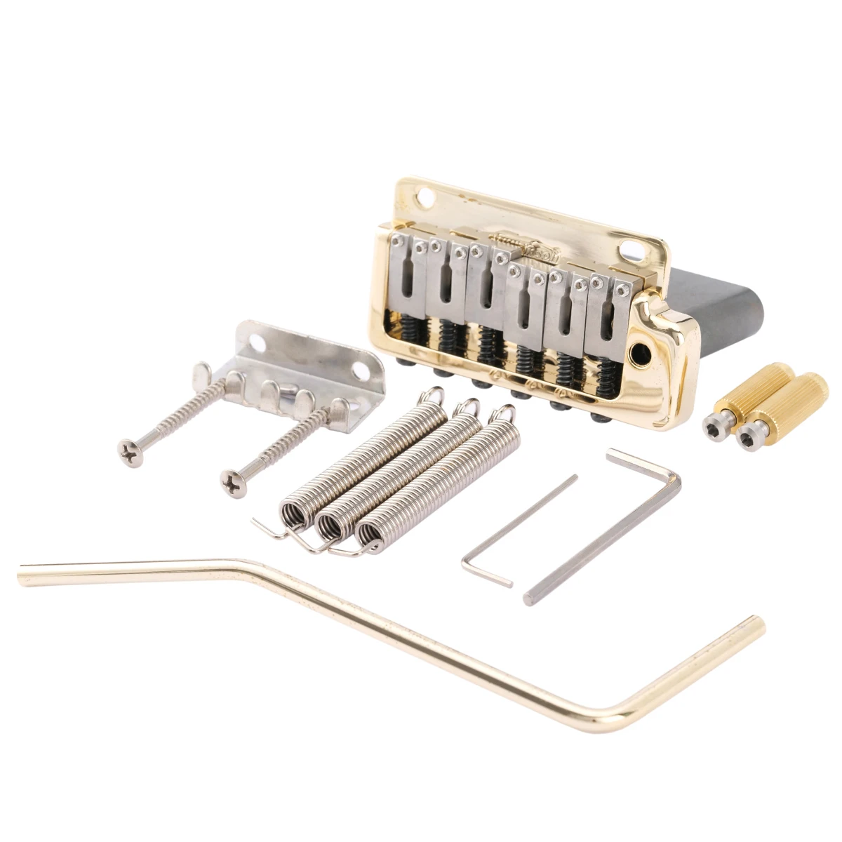 Wilkinson WVP2-SB 54mm 2-Point Stainless Steel Saddles Tremolo Bridge with Full Steel Block for Japan/Korea Import Strat, Gold