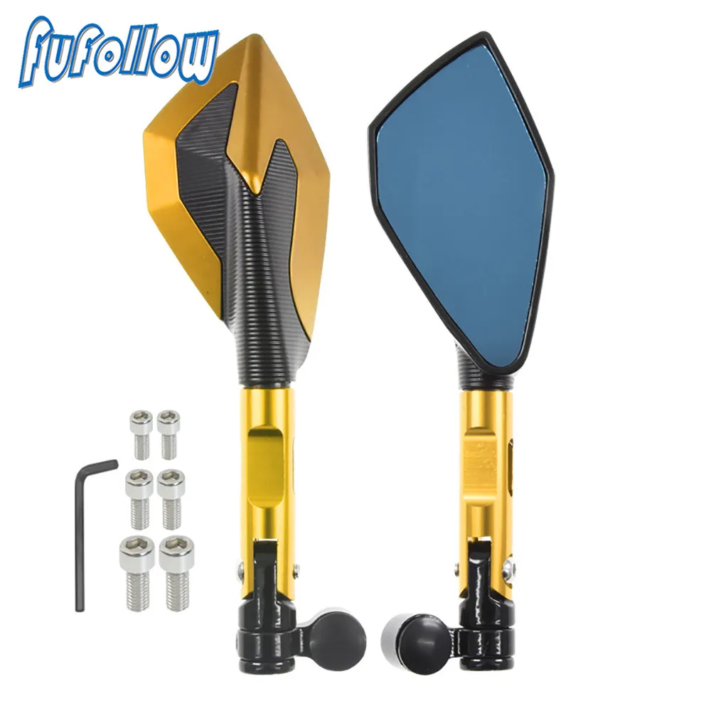 

Black Motorcycle Mirror CNC Side Mirrors Accessories For YAMAHA YZ250F DT 50 XVS 1100 AEROX 50CC JOG RR R15 V3 MT 125 FZ16 PW 50