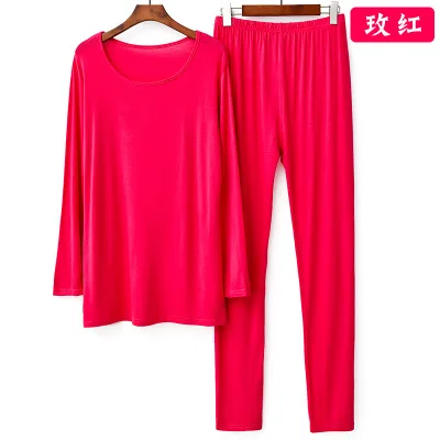 Autumn Winter Pajamas Women 2024 Plus Size Modal Cotton Sleepwear Pyjama Set Underwear Suit Pijama Mujer 3XL-7XL 45 To 110 KG