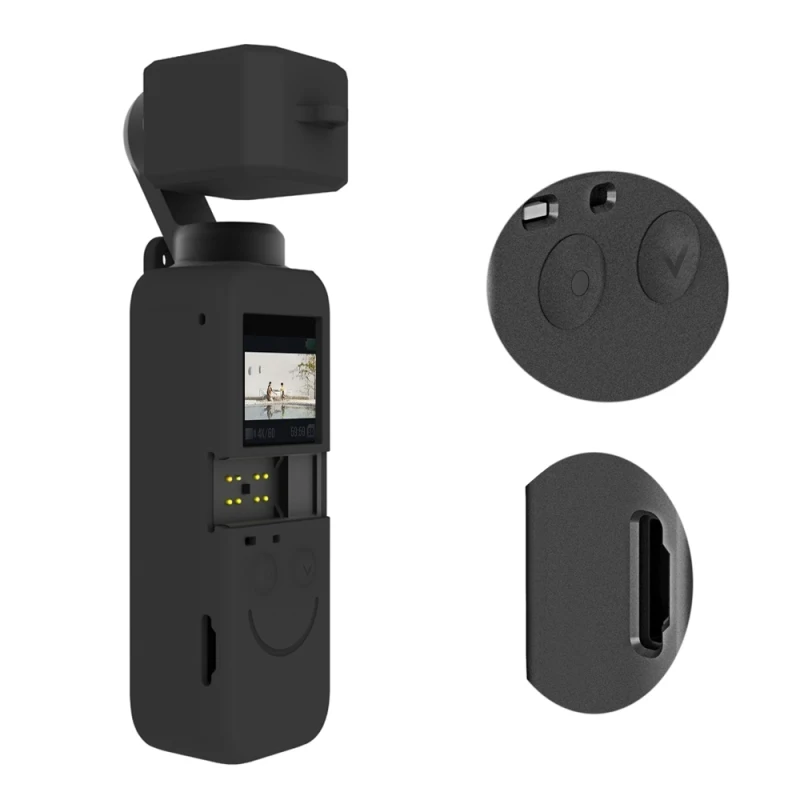 PULUZ 2 in 1 Silicone Cover Case Set for DJI OSMO Pocket 2 Soft Case Accessories