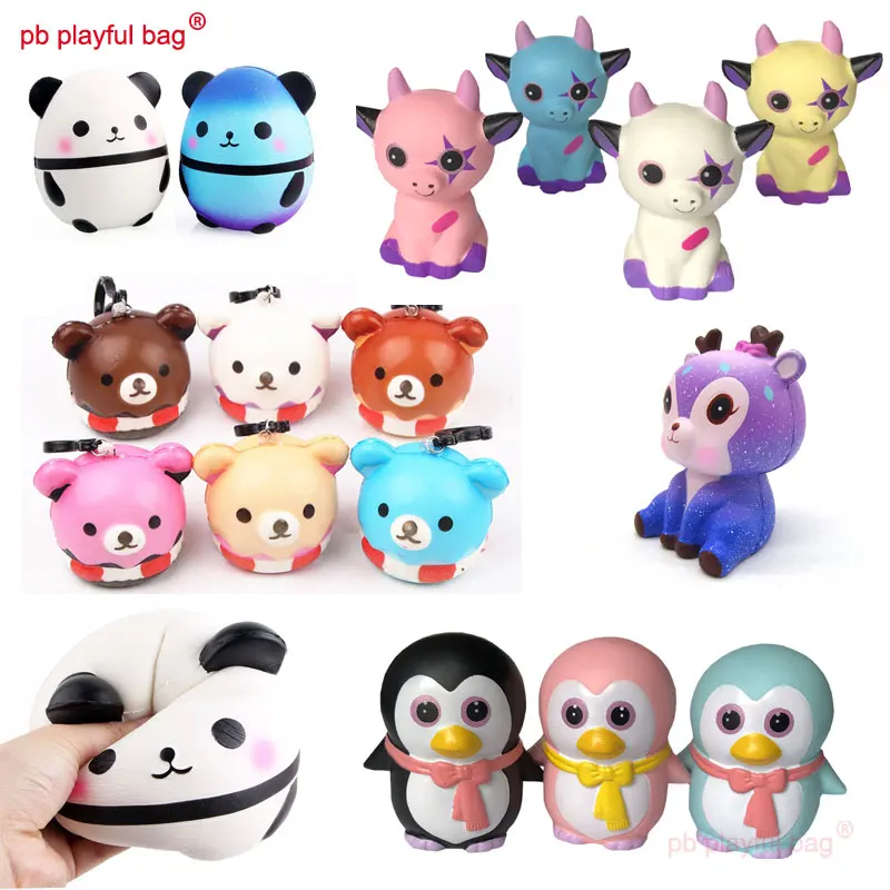 

PB Playful Bag Christmas gift Star deer Squishy Slow Rising Squeeze PU material Children's Toys Cute cartoon ornaments ZG50