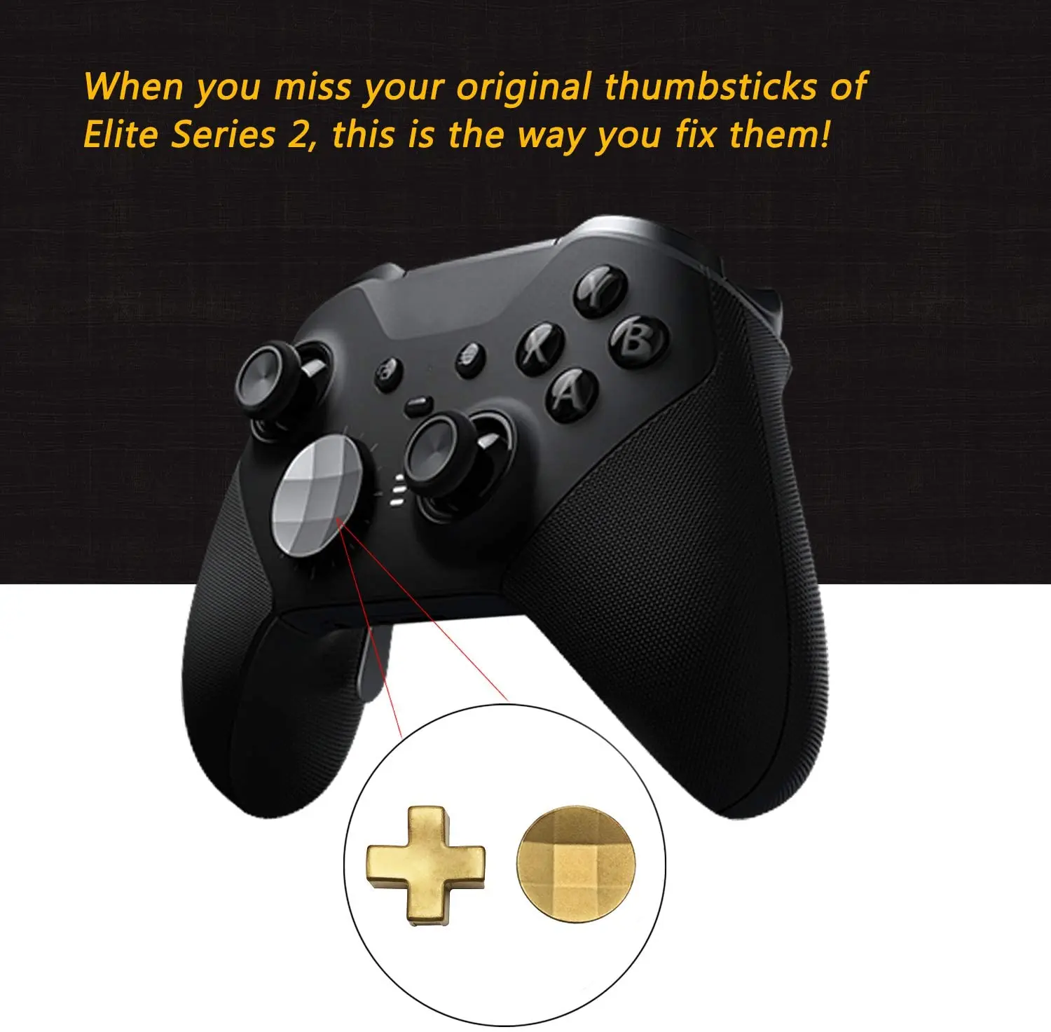 Metal D-Pads and Trigger Paddles Direction Buttons Replacement for Xbox One Elite 2 Controller Series 2 (Version 2) With Tools