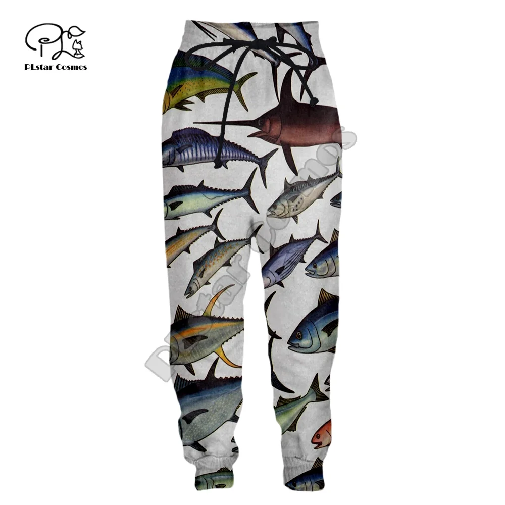 PLstar Cosmos Fishing Marlin Mahi Bass Tuna Fisher Camo Streetwear Sweatpants 3DPrint Men/Women Joggers Pants Funny Trousers A8