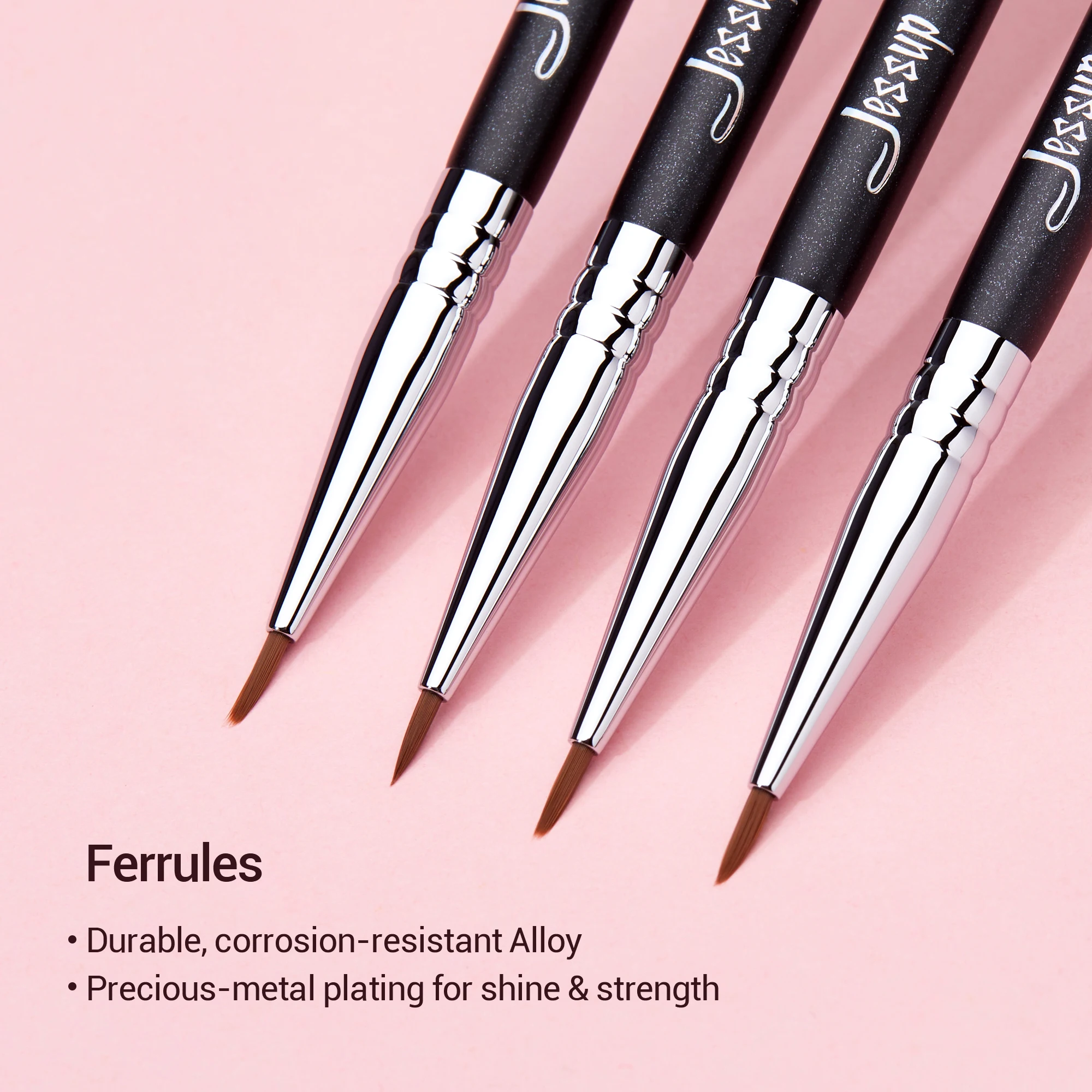 Jessup Eyeliner Brush Makeup Precision Fine point Premium Synthetic Eye Makeup Brush with right length and density S140