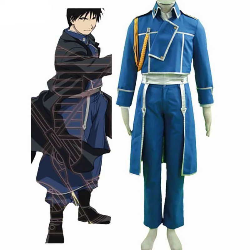 

Anime Fullmetal Alchemist Roy Mustang Colonel Military Cosplay Costumes Customize Size