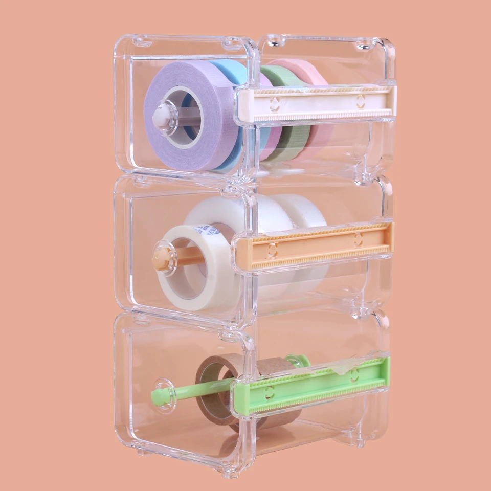 

PE Medical Tapes Eyelash Extension Tapes Colors Tape Cutters Grafting Eyelashes Cutting Adhesive Rotating Acrylic Cutter