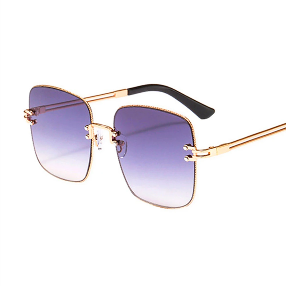 

Fashion Square Women Sunglasses Luxury Designer New Diamond Frame Glasses Classic Trend Decorate Sun Glasses Retro Female Shades