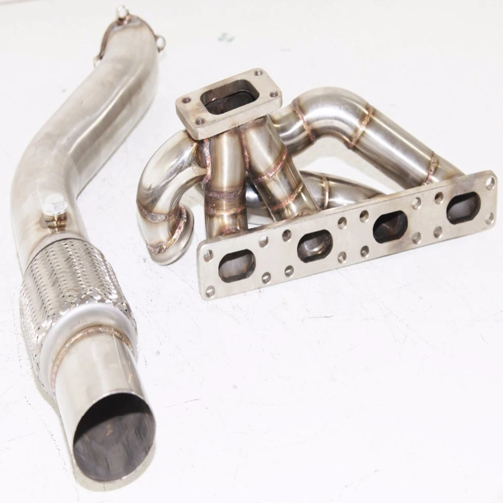 Ze stali nierdzewnej Stee Turbo kolektor z rurą spustową do 1992-1998 BMW E36 318I 318IS M40 M42 M43 M44