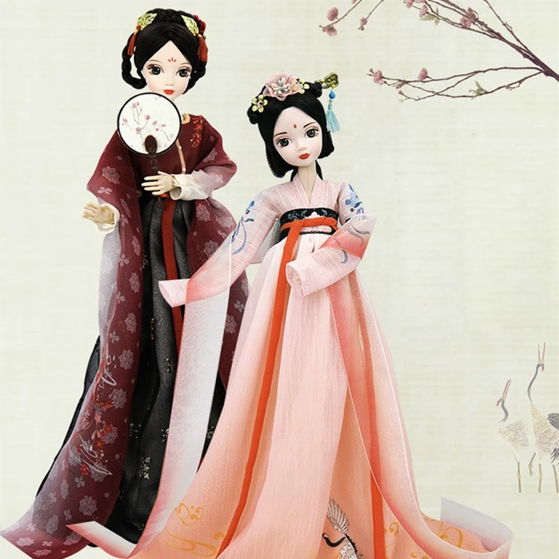 

Chinese Princess Dolls Toys With Accessories Clothes Jewelry 14 Movable Jointed Girl Doll Toy 28CM Ancient Costume Dolls ZH162